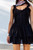 Eyelet Corset Mini Dress w/ Ruffle Skirt