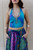 Recycled Sari Halter Top - Blue