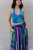 Recycled Sari Halter Top - Blue