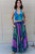 Recycled Sari Halter Top - Blue