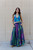 Destiny Silk Skirt - Blue/Pink