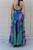 Destiny Silk Skirt - Blue/Pink