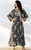 Mirage Silk Dress - Blue/Black
