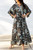 Mirage Silk Dress - Blue/Black
