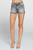 High Rise Frayed Shorts - Distressed Charcoal