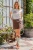 Raw Edge Denim Skirt - Chocolate
