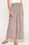 Gingham Linen Wide Leg Pant - Mocha