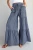 Denim Pin Stripe Tiered Palazzo Pants 