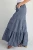 Denim Pin Stripe Tiered Palazzo Pants 