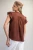 Flutter Sleeve Blouse - Chocolate