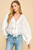 Scalloped Blouse Eyelet Blouse - Ivory