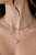 Multi-chain Layered Oval Pendant Necklace - Rhodium