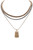 Layered Mixed Chain Bar Pendant Necklace