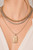 Layered Mixed Chain Bar Pendant Necklace