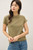 Classic Cut Acid Wash Tee - Olive