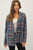 Cozy Plaid Print Coat - Midnight