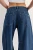 Relaxed Fit Striped Barrel Leg Jean - Dark Wash