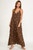Playful Polka Dot Maxi Dress - Chocolate