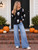 Halloween Skull Pattern  Sweater Black/White