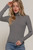 Cassie Stripe Turtleneck - Black/White
