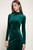 Gwen Glitter Velvet Dress - Emerald