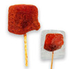 Tasty hard candy lollipop with watermelon essence and a touch of spicy chili.