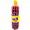 The "Mega" has the original ans tastiest flavor of chamoy. This is a rich liquid sauce perfect for you to put on top of fruits, vegetables, chips, snacks and many other flavory things.