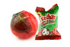 Hard Watermelon flavored candy with a delicious chili center. The perfect comination of spicy, fruits and sugar caramel. All of this inside a ball-shaped form candy that will bring you satisfaction!