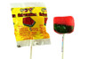 This is a hard candy lollipop the comes with a watermerlon shaped-form and has the delicious flavor of this fruit... "Watermelon". This caramel lollipop has the perfect sweet and fruity flavor!