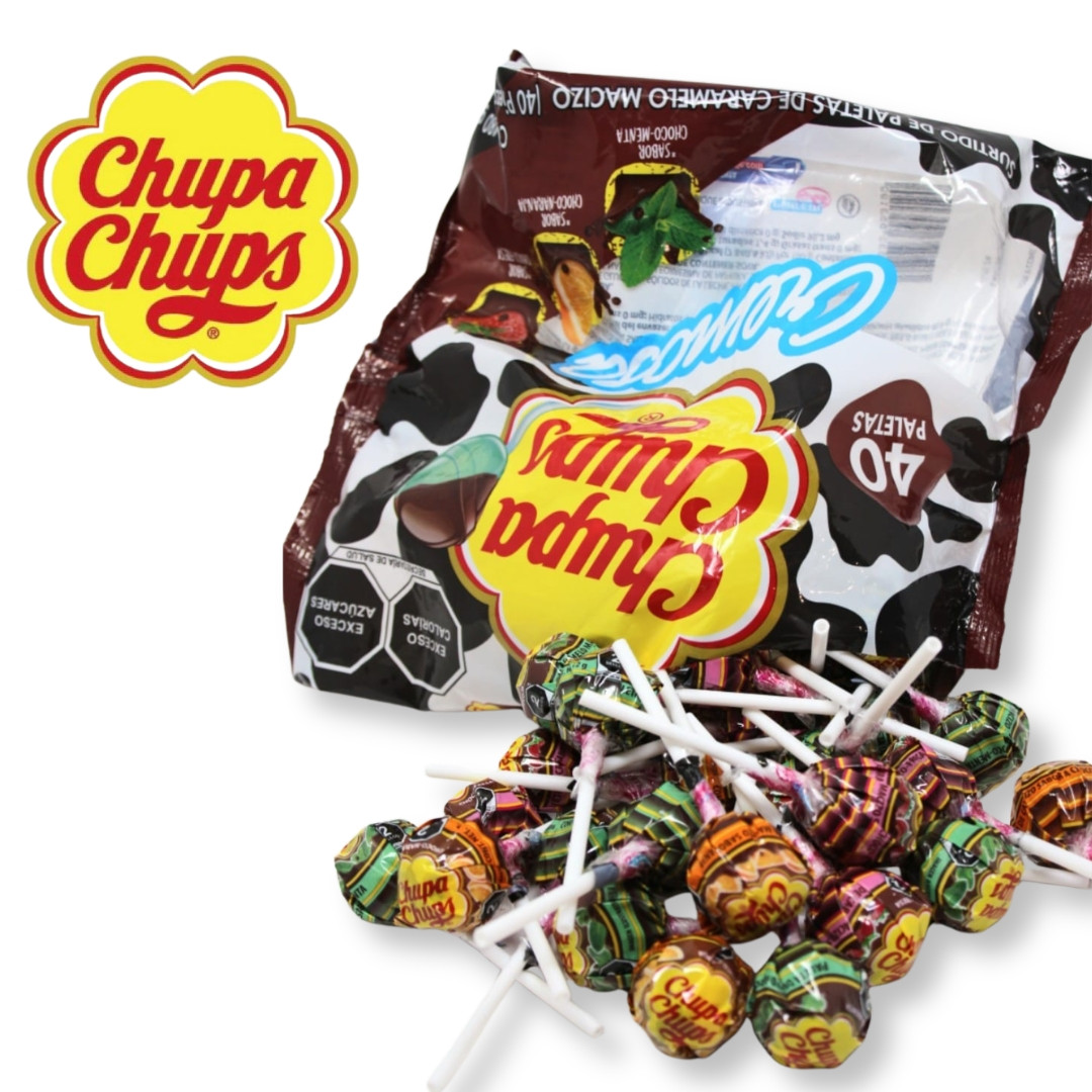 Chupa Chups Cremosa Chocolate Mix - 40 Paletas