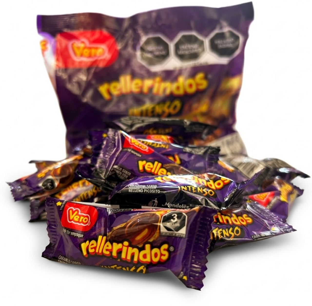 Discover Vero Rellerindo Intenso: the classic tamarind hard candy, now with a spicier chili center. Shop this 30-count bag of sweet and fiery Mexican candy.
