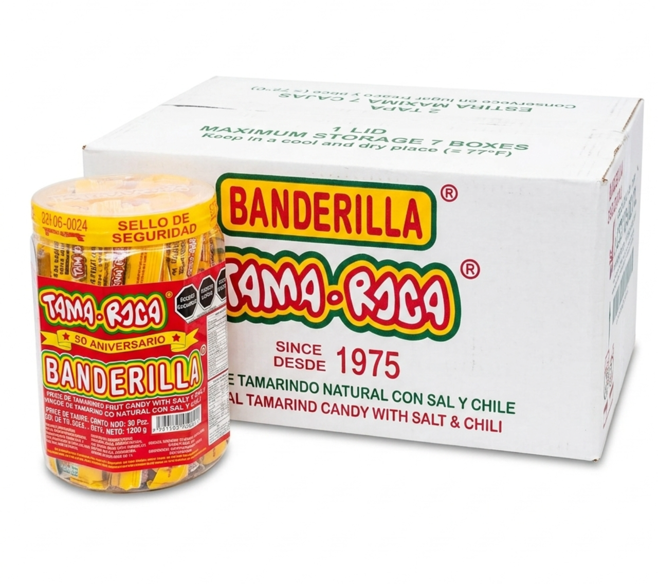 Case of Tamaroca Banderilla 6 jars of 30 pieces each