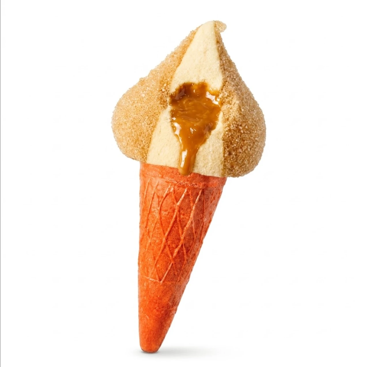 Cono de bombon sabor a mazapan