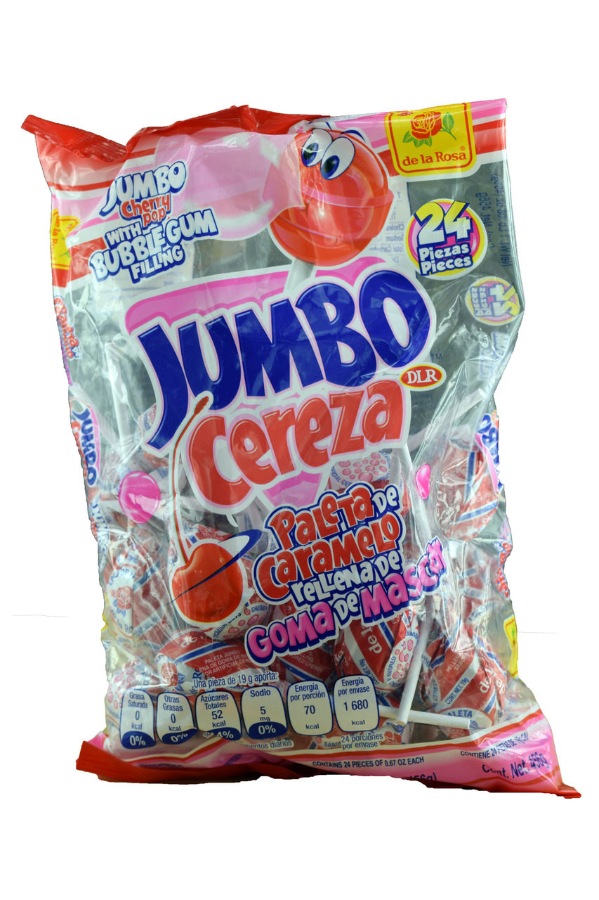 De la Rosa Paleta Cereza Jumbo 50 Piece Pack | Buy At