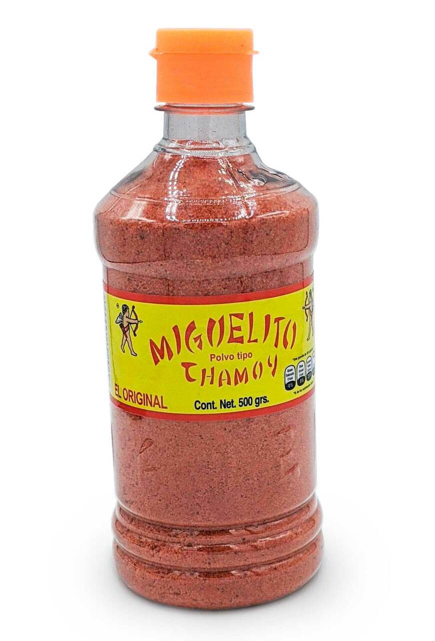 The original Mexican Candy chili powder. Miguelito Chamoy is a sweet, spicy and sour candy all at the same time. Perfect to put on fruits! 