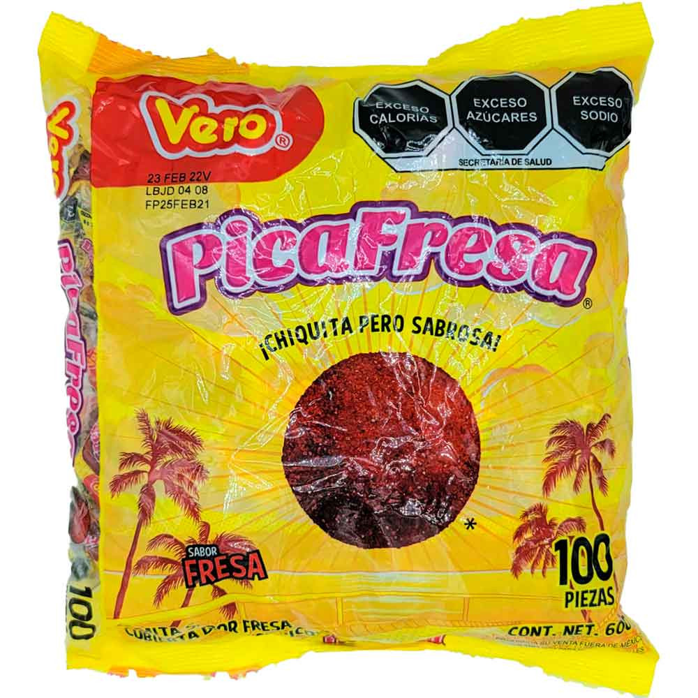 専用です☆CRS☆ワンダーフロッグ　：SWEET STRAWBERRY：他 Vero Pica Fresa 100 Piece | Buy At MyMexicanCandy.com