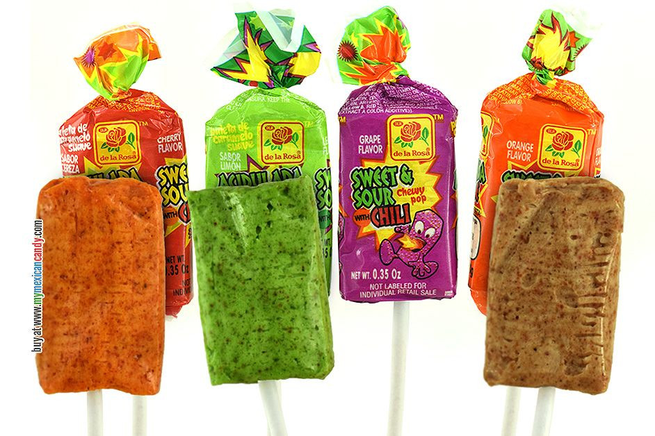 Paleta Acidulada con Chile by De La Rosa 50-pk - Buy at My Mexican