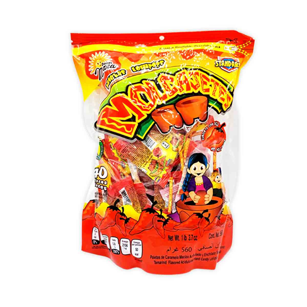 Mara Molcajetes Assorted Lollipops 40-Pieces Pack | Buy at My Mexican Candy