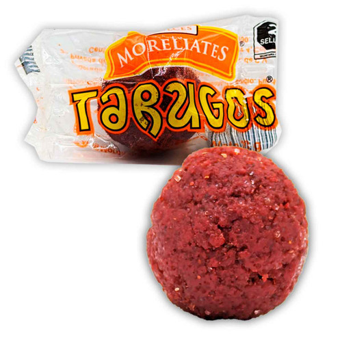 Dulce Mexicano Moreliates Tarugos Bola de Tejocote con Azucar 400 grs 
Delicious and soft candy spheres made with tamarind pulp and rolled with a thin layer of granulated sugar. Dulce Mexicano Moreliates Tarugos Bola de Tejocote con Azucar 400 grs 
Delicious and soft candy spheres made with tamarind pulp and rolled with a thin layer of granulated sugar.