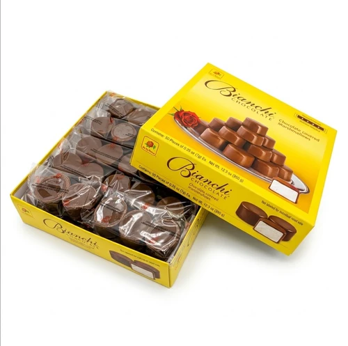 bombon con chocolate 10 paquetes de 5 piezas