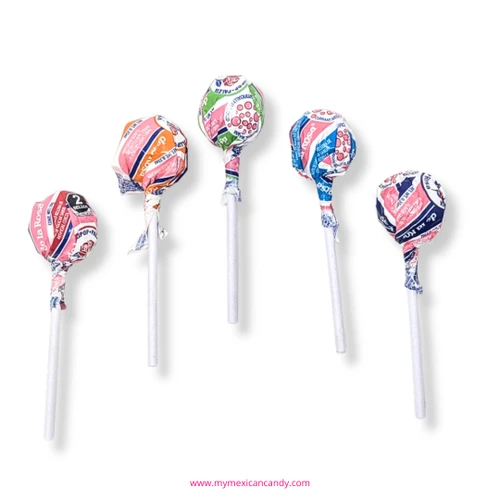 Paletas de la rosa mini jumbo surtida con chicle