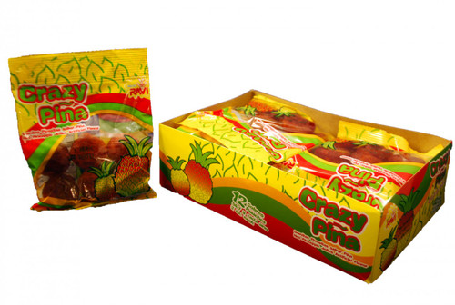 Experience an appetizing jelly-like candy flavored with all the sweet, freshness of the traditional pineapple, covered with the most savory seasoned chili powder! 