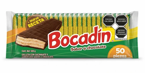 These delicious chocolate-covered wafers feature multiple thin layers of airy wafer filled with a subtle peanut cream flavor, all coated in a smooth chocolatey layer. Perfectly portioned and individually wrapped, Bocadín is the go-to choice