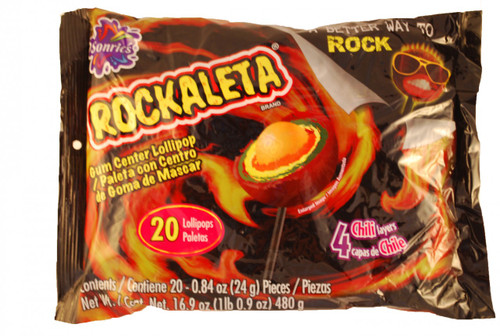 This is a spicy candy that turns sweet as you keeping sucking on it. Very delicious and kids will love it.  If you love Mexican chilies then Sonrics Rockaleta lollipops is one of the spiciest lollipops you have ever tasted.