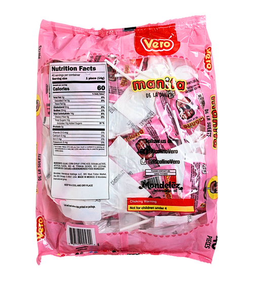 Vero Manita Paleta 40-Pieces Dulce Mexicano