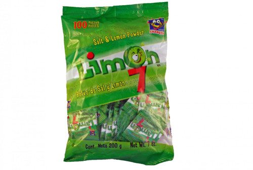 Anahuac Limon 7 comes in a delicious powder presentation and contains the rich salt and lime flavors on it. Perfect to put on top of fruits, lollipops or just taste it by itself.