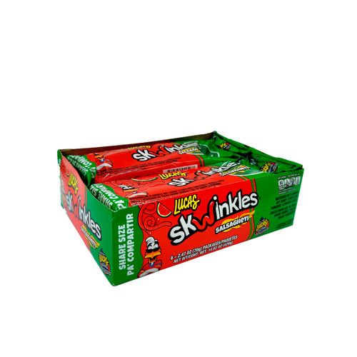 Delicious candy strands with watermelon flavor and a rich tamarind sauce. The package contains 6 share size pieces per pack.