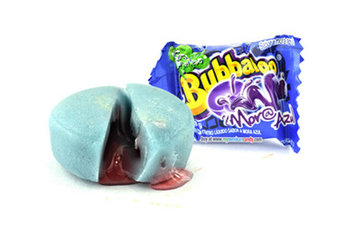 Adams Bubbaloo is a Mexican bubble gum with Blueberry flavor liquid center. The Bubbaloo Blueberry offers a rich, delightful and sweet blueberry taste as you bite into the juicy caramel center. Adams Bubbaloo is a Mexican bubble gum with Blueberry flavor liquid center. The Bubbaloo Blueberry offers a rich, delightful and sweet blueberry taste as you bite into the juicy caramel center.