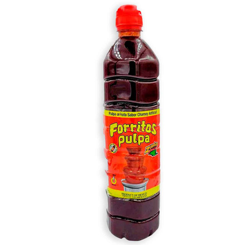 This is a spicy sauce from the wel-known brand "Zumba Pica", known as "Forritos". The liquid consistency of the sauce is flavored with rich chamoy pulp and a touch of spiciness. This is a spicy sauce from the wel-known brand "Zumba Pica", known as "Forritos". The liquid consistency of the sauce is flavored with rich chamoy pulp and a touch of spiciness.