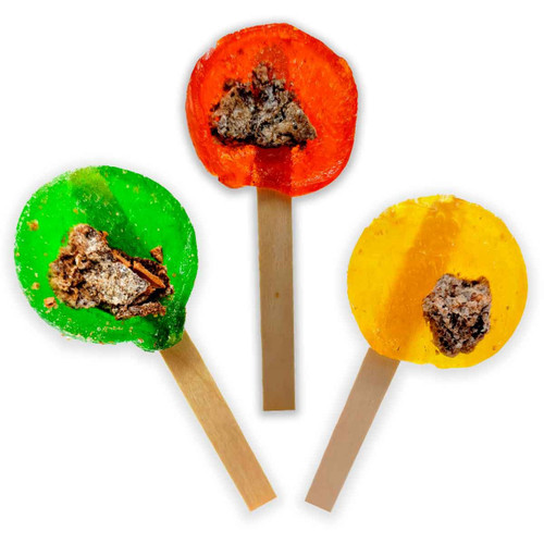Tasty hard caramel lollipop with a tasty apricot flavory essence and a subtle touch of saltyness. Tasty hard caramel lollipop with a tasty apricot flavory essence and a subtle touch of saltyness.